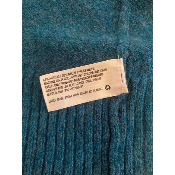 NWT A New Day, women’s yellow/blue color blocked long open cardigan size small - Picture 7 of 9